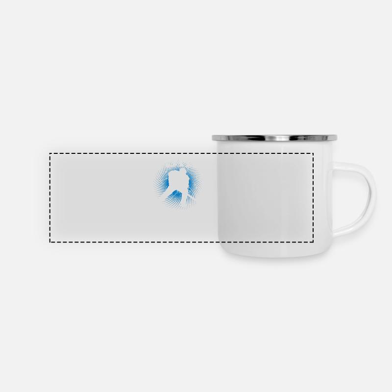 BORN TO HOCKEY BIRTHDAY GIFT 2012 - Panoramic Camper Mug - white