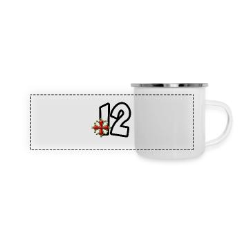 12 Aveyron - Mug panoramique émaillé - blanc - Devant