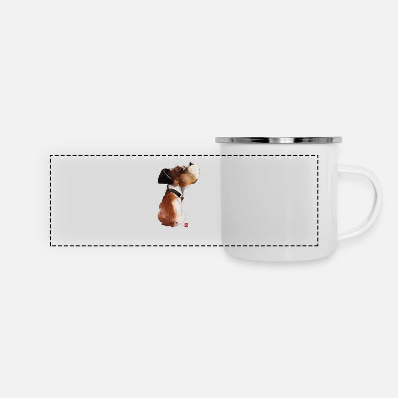Sketchy Boxer - Panoramic Camper Mug - white