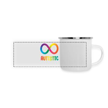 Autistische Unendlichkeit - Panorama Emaille-Tasse - Weiß - Vorne