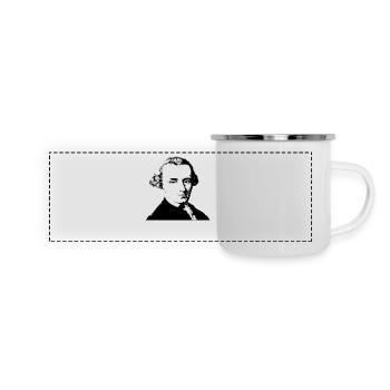 Immanuel Kant 2 - Panorama Emaille-Tasse - Weiß - Vorne