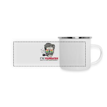 kurde tshirt für kurd - Panorama Emaille-Tasse - Weiß - Vorne