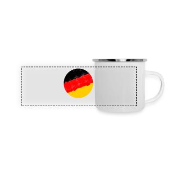 Germany flag - Panoramic Camper Mug - white - Front