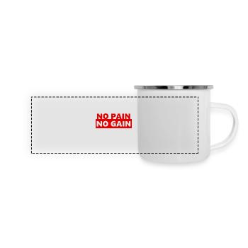 PAS DE DOULEUR PAS DE GAIN - Mug panoramique émaillé - blanc - Devant