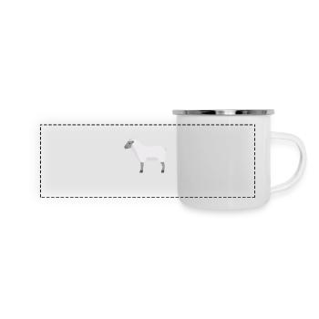 white cloud sheep - Panoramic Camper Mug - white - Front