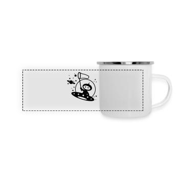 Cosmonaut Sternenfänger - Panoramic Camper Mug - white - Front