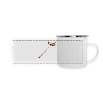 leviosa feder rot - Panorama Emaille-Tasse - Weiß - Vorne