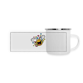 Smiley New Year Woop - Mug panoramique émaillé - blanc - Devant