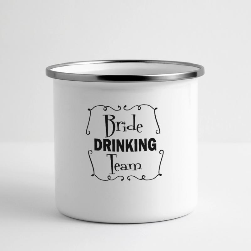 bride_drinking_team Tazza smaltata con vista
