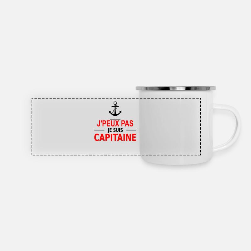 j'peux pas je suis capitaine - Panoramic Camper Mug - white