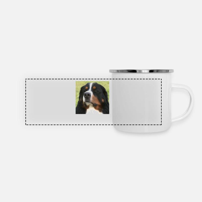 Bernese Mountain Dog - Panoramic Camper Mug - white