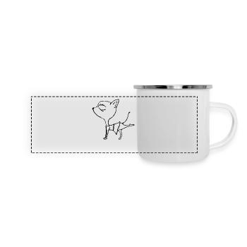 Chihuahua Chien - Mug panoramique émaillé - blanc - Devant