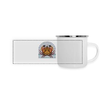 Krebs - Panorama Emaille-Tasse - Weiß - Vorne
