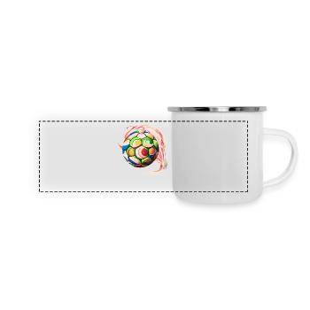 Colorful soccer ball - Panoramic Camper Mug - white - Front