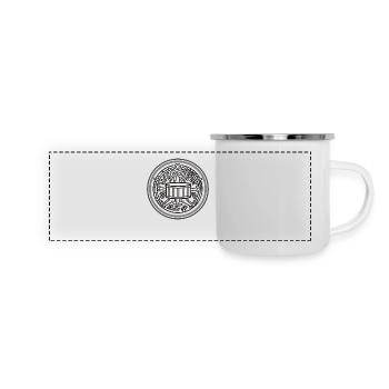 Drum Drummer Schlagzeug - Panorama Emaille-Tasse - Weiß - Vorne