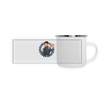 Rieser Grantler // Illustration - Panorama Emaille-Tasse - Weiß - Vorne