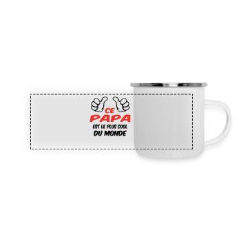 BESTER VATER - Panorama Emaille-Tasse - Weiß - Vorne