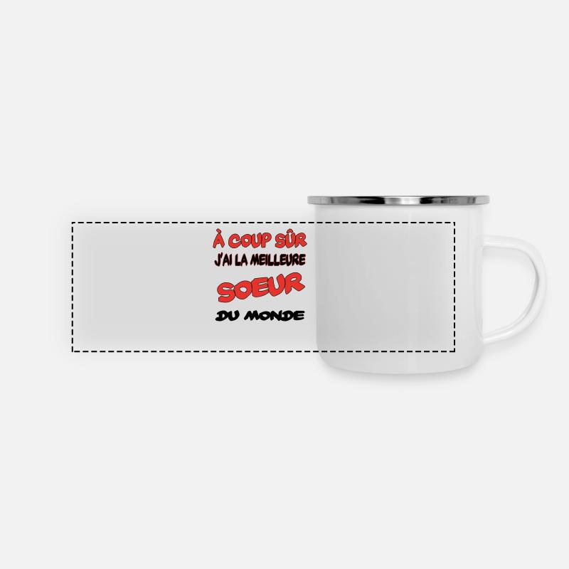 Meilleure soeur du monde - Mug panoramique émaillé - blanc