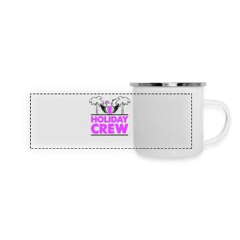 Holiday Crew - Panorama Emaille-Tasse - Weiß - Vorne