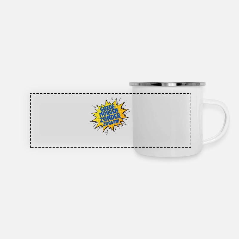 GOOD MORNING WITHOUT WORRIES - Panoramic Camper Mug - white
