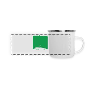 Submarine sunk ground grounded - Panoramic Camper Mug - white - Front