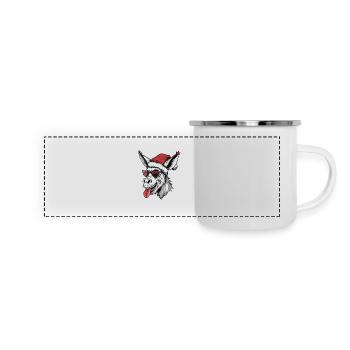 Donkey Christmas Funny - Panoramic Camper Mug - white - Front