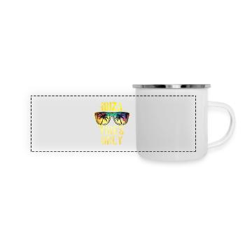 Ibiza Vibes Saying - Panoramic Camper Mug - white - Front