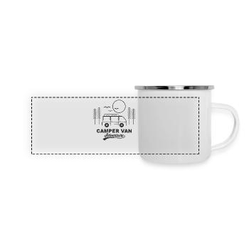 Conception de logo d’aventure en camping-car - Mug panoramique émaillé - blanc - Devant