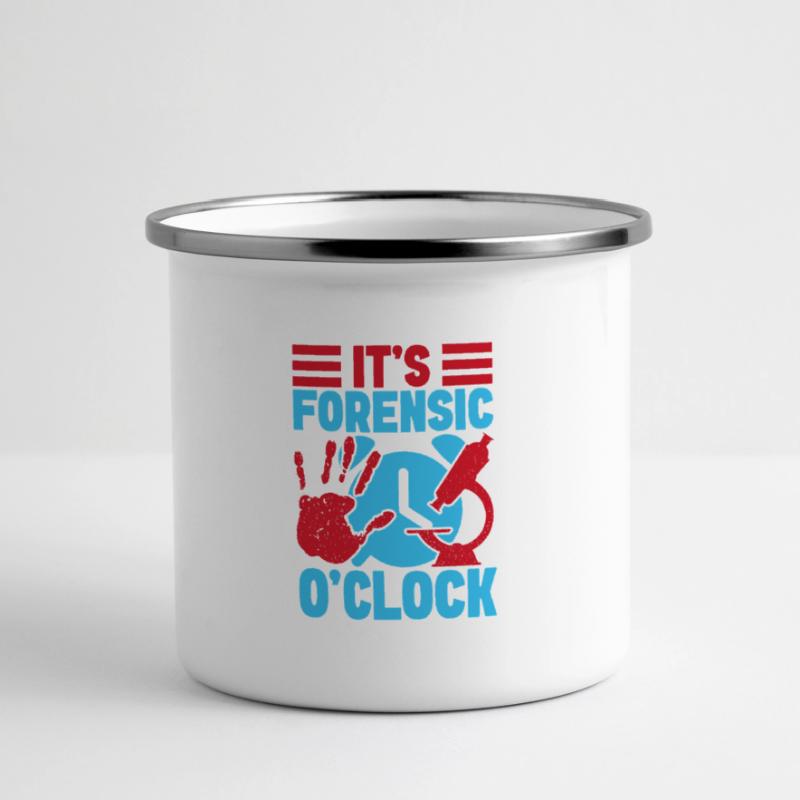 Forensic Science Major Forensic O´Clock Forensics Panorama Emaille-Tasse