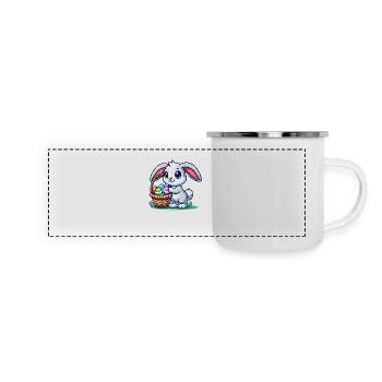Lapin de Pâques - Mug panoramique émaillé - blanc - Devant
