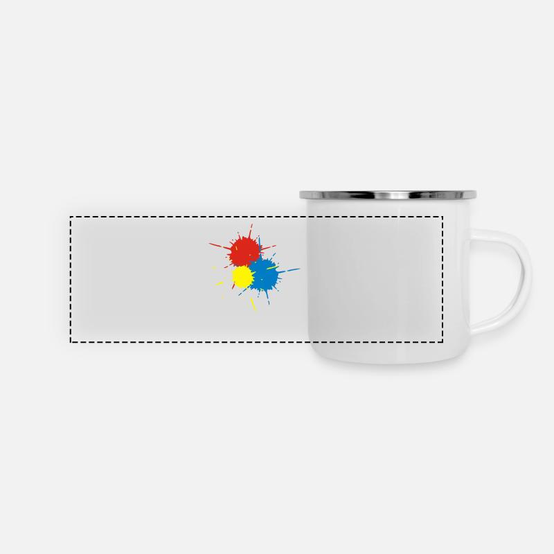 Paintball Splats - Panoramic Camper Mug - white