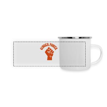 Ginger Strom - Panorama Emaille-Tasse - Weiß - Vorne