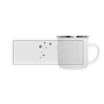 Flocons de neige - Mug panoramique émaillé - blanc - Devant