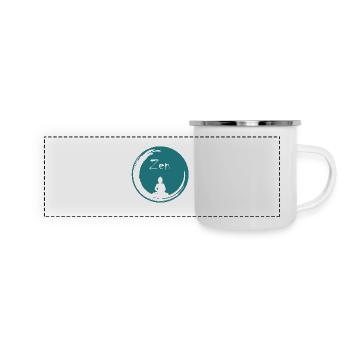 Bulle zen - Mug panoramique émaillé - blanc - Devant