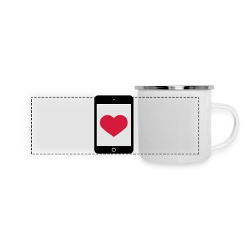 Love Smartphone Tablet - Panoramic Camper Mug - white - Front