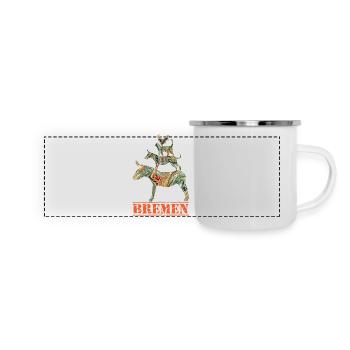 bremen e 200 - Panorama Emaille-Tasse - Weiß - Vorne