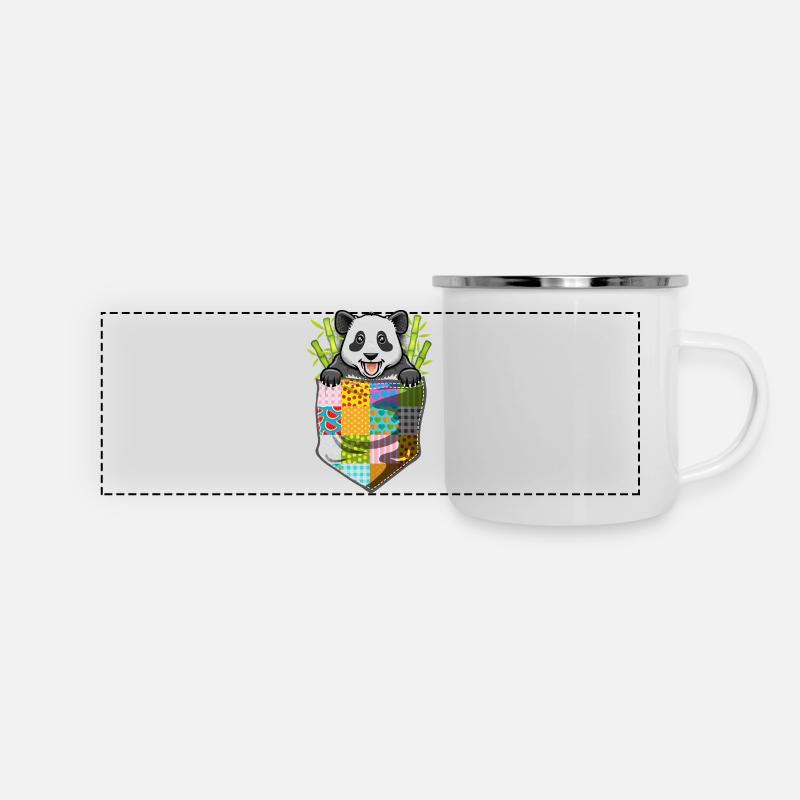 Panda in the pocket - Panoramic Camper Mug - white