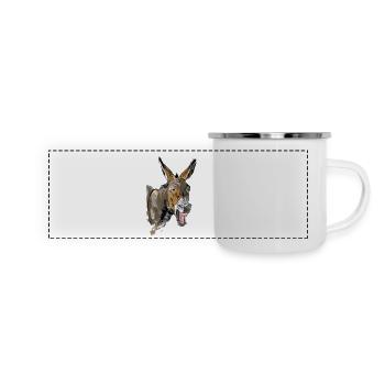 Esel Donkey Âne - Panoramic Camper Mug - white - Front