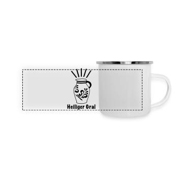 Heiliger Gral Apfelwein #Bembel #Frankfurt #FFM - Panorama Emaille-Tasse - Weiß - Vorne