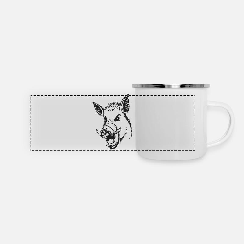 Boar Head Design! - Panoramic Camper Mug - white