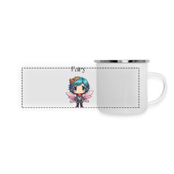 Fata - Tazza smaltata con vista - bianco - Fronte