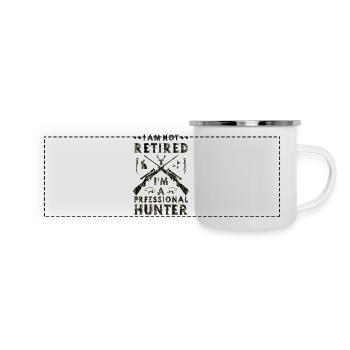 Chasse, gibier, chasse, nature, chasseur, faune animale - Mug panoramique émaillé - blanc - Devant