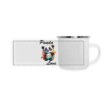 Panda / Animal / Zoo / Bamboo / Wild / Childlike - Panoramic Camper Mug - white - Front