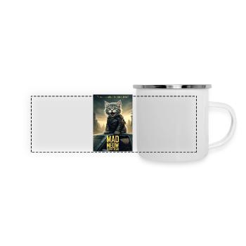 Funny Movie Poster - Mad Meow: Furry Road - Panoramic Camper Mug - white - Front