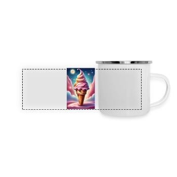 Strawberry cone - Panoramic Camper Mug - white - Front