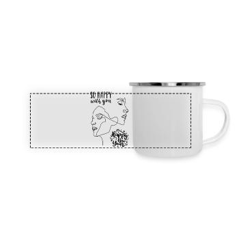 happy new year 2025 - Mug panoramique émaillé - blanc - Devant
