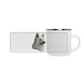 White Shepherd Head - Panoramic Camper Mug - white - Front