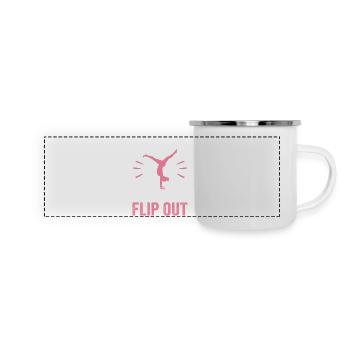 Warning I Might Flip Out - Mug panoramique émaillé - blanc - Devant