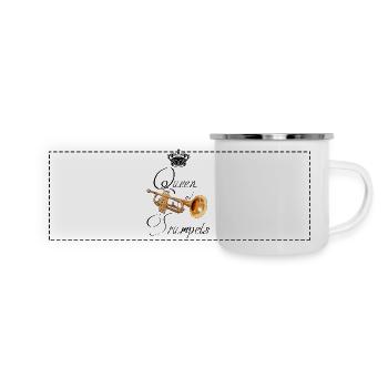 Queen of Trumpets - Panoramic Camper Mug - white - Front