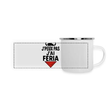 Ich kann nicht, Feria - Panorama Emaille-Tasse - Weiß - Vorne